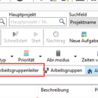 Ansicht des Arbeitsgruppenleiters in der Software