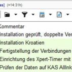 Zeitstempelliste