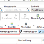 Ansicht des Arbeitsgruppenleiters in der Software