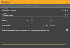 XTWeb - Manual entry