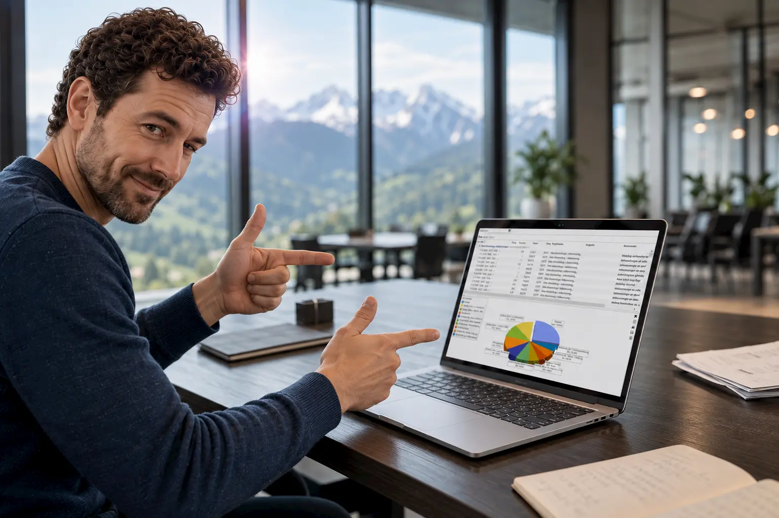 Arbeiten und Auswerten mit der Projektzeiterfassung auf dem Laptop