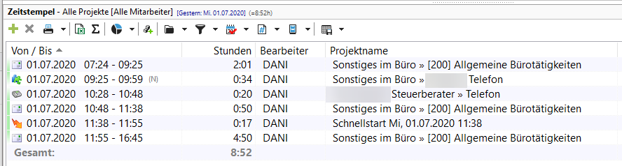 Zeistempelliste