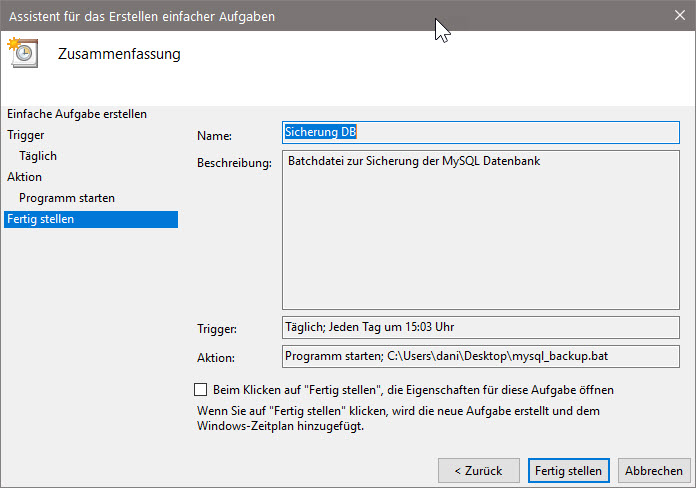 Aufgabenplanung in Windows