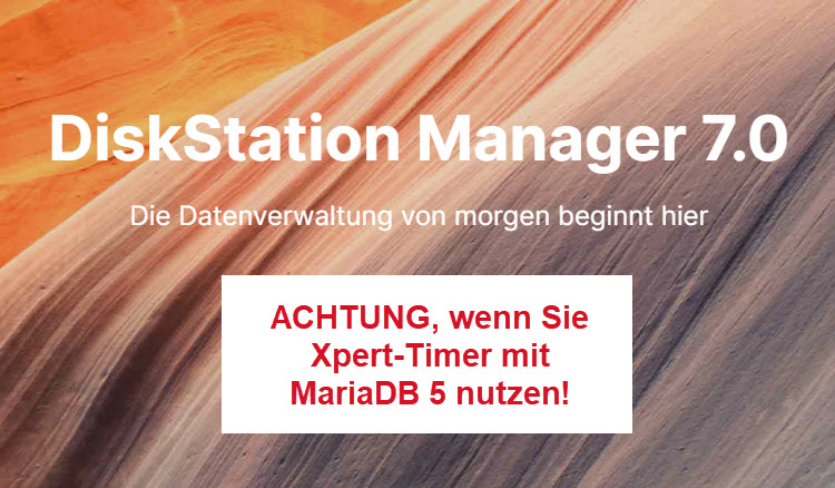 DiskStation Manager bei Nutzung mit MariaDB 5