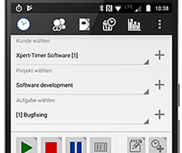 Xpert-Timer Mobil Startbildschirm