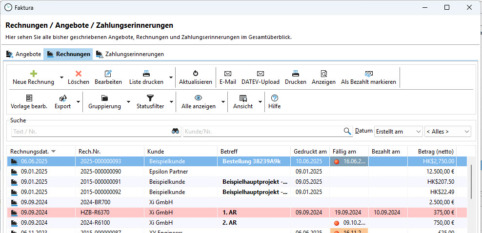 Rechnungen-Angebote-Mahnungen